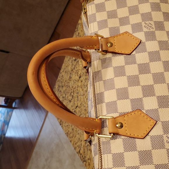 Authentic Louis Vuitton Damier Azur Speedy 30 & LV Dustbag SD1120 - Picture 5 of 13